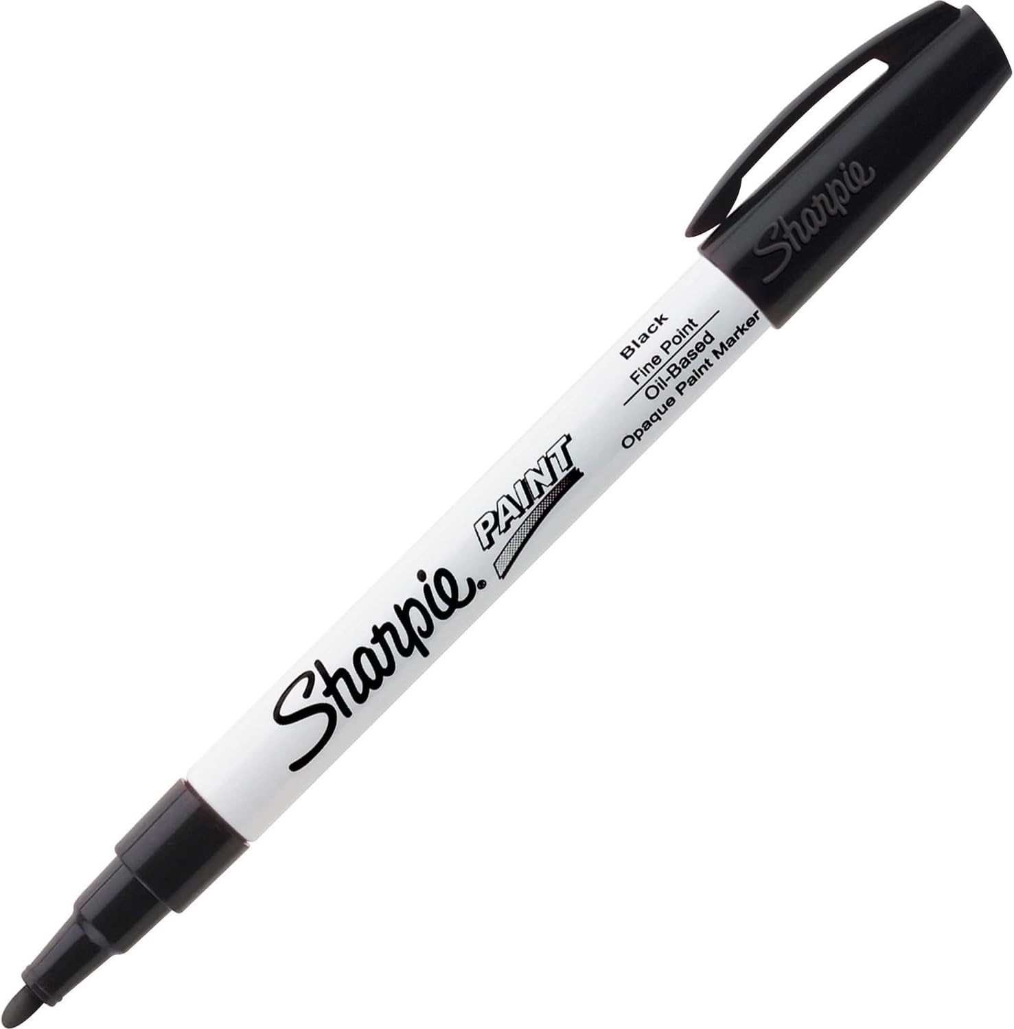 SHARPIE Oil-Based Paint Marker, Fine Point, Black, 1 Count (Pack of 1), Black