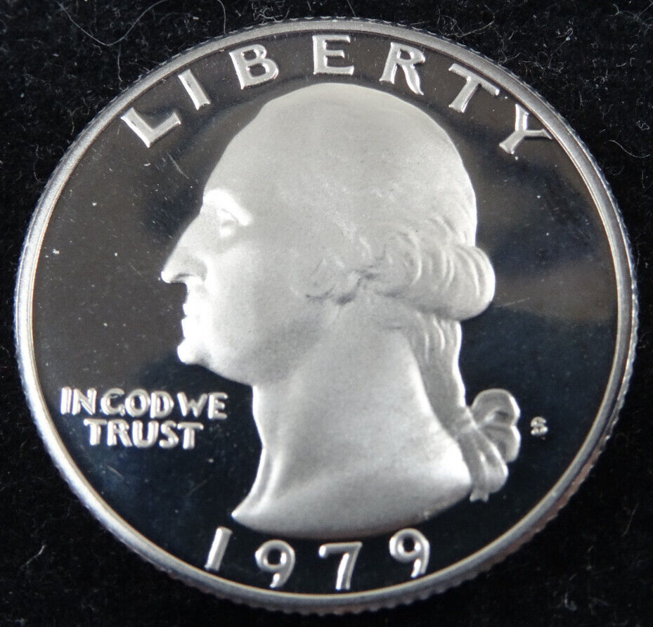 1979-S Washington Quarter Proof US Mint Coin Type 2 Clear S Cameo