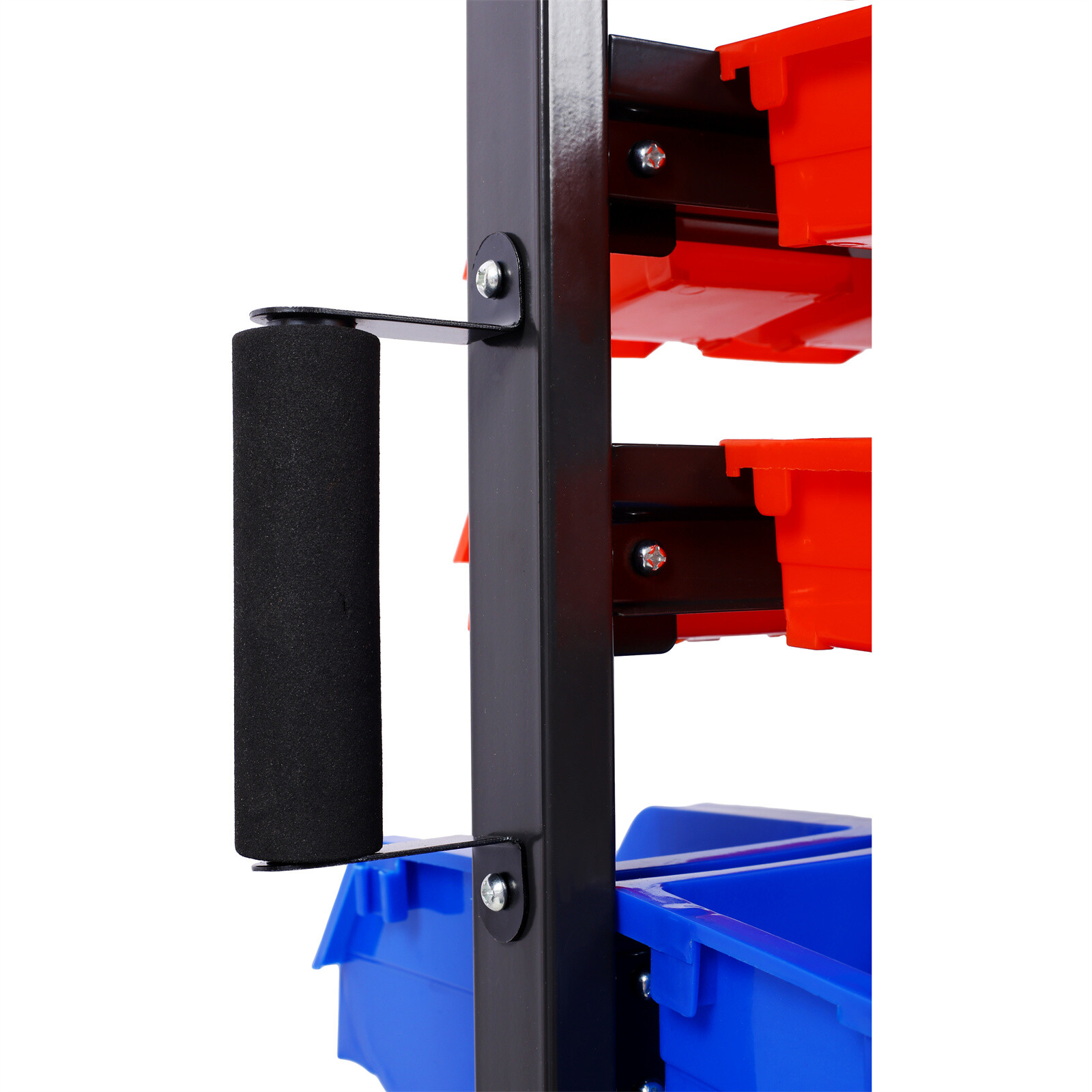 6-Tier Dual-Sided Rolling Bin Rack 350lbs Capacity Includes 60pcs Organizer Bins