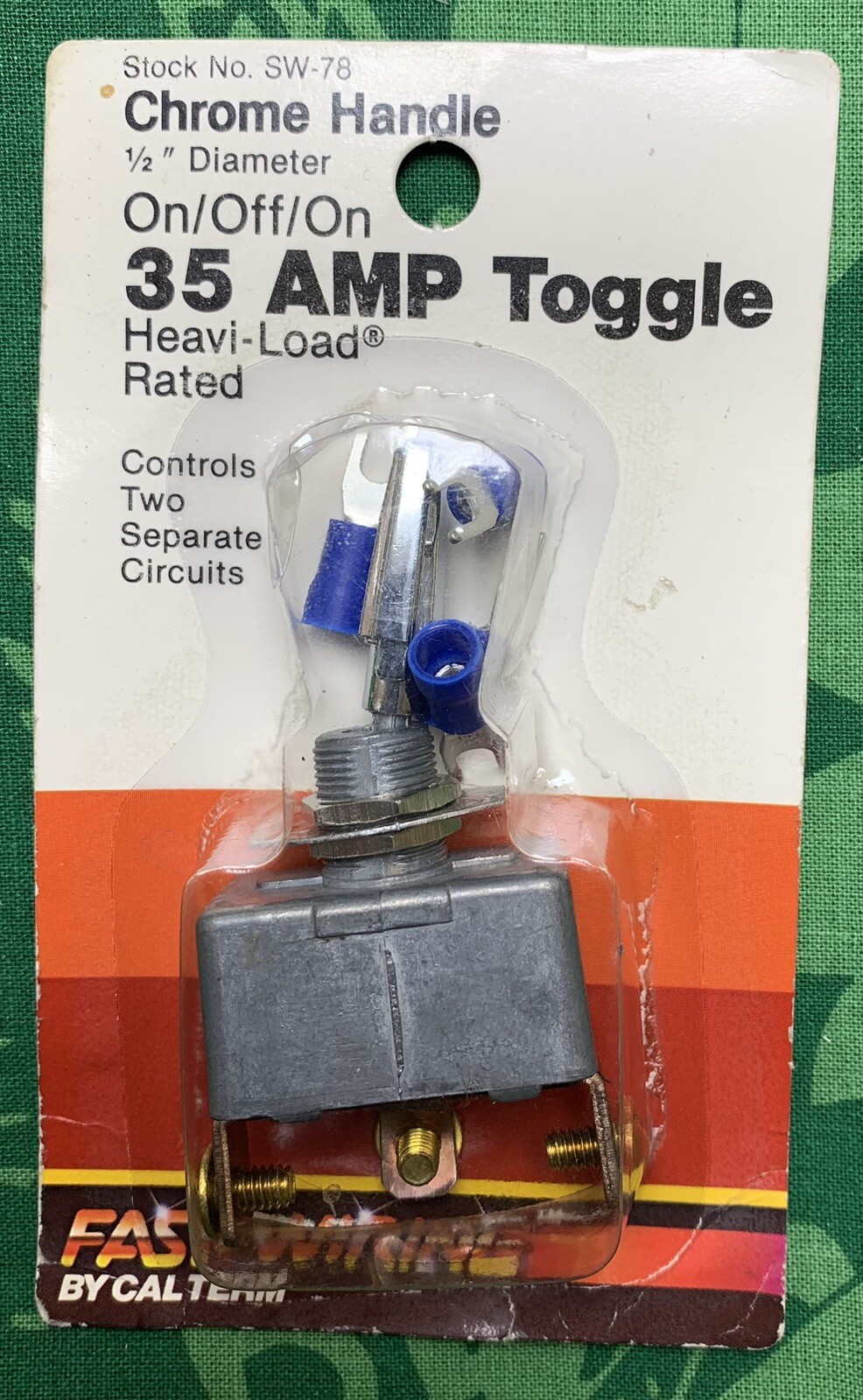 Calterm Electronics Chrome Handle Toggle Switch 35 Amp Heavi-Load Rated SW-78