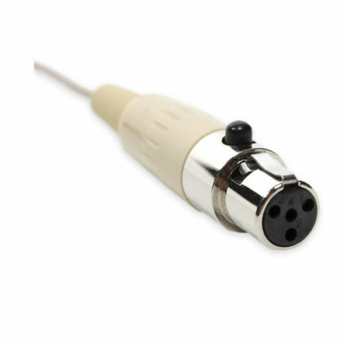 Beige Cardioid Headset Microphone w/ Flexible Wired Boom fits Shure Wireless