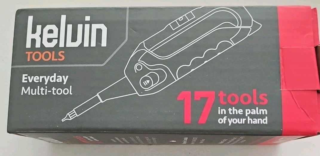 KELVIN TOOLS EVERYDAY MULTI-TOOL 17 TOOLS IN THE PALM OF YOUR HAND NEW