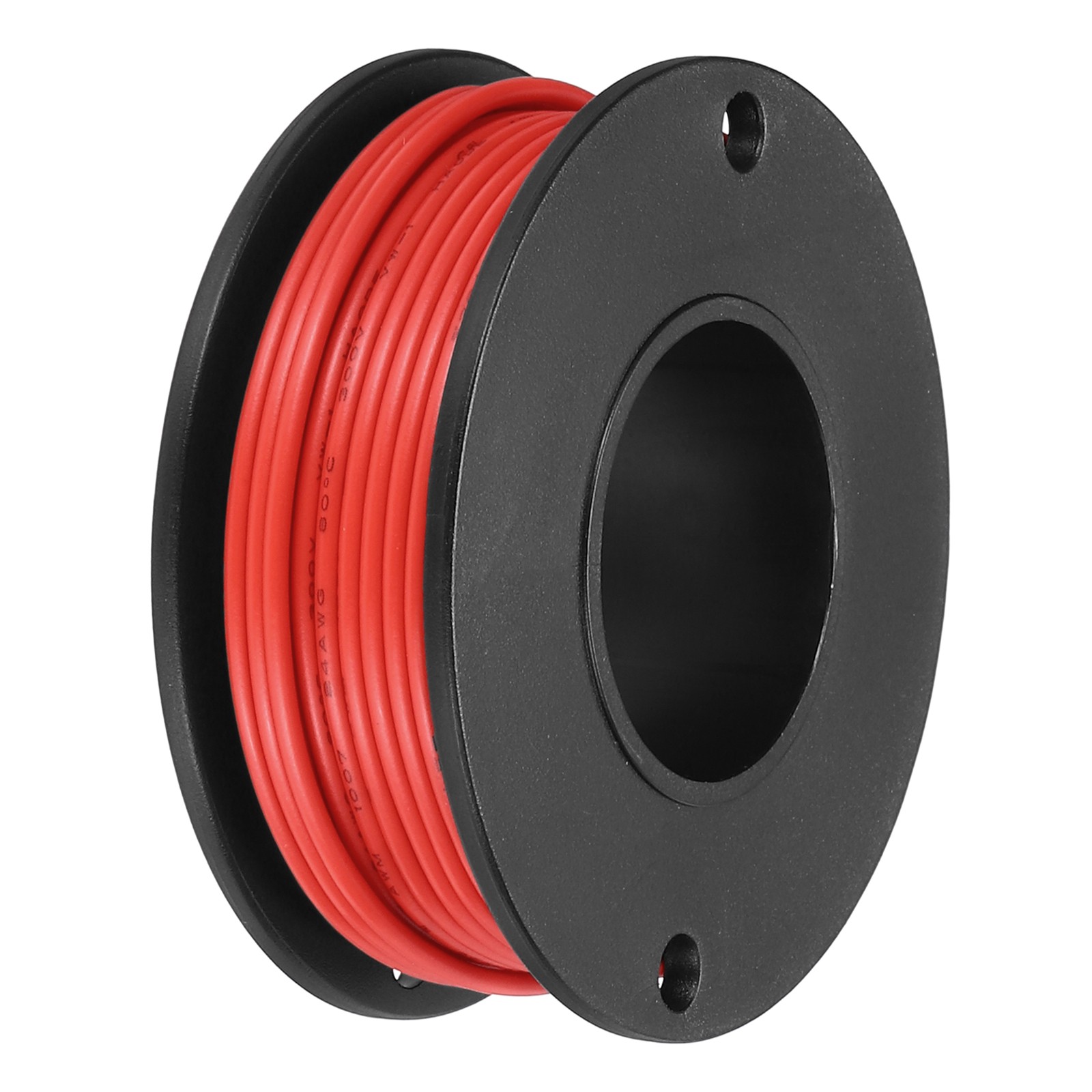 24AWG Stranded Wire PVC Hookup 10M/33ft Red, Electrical Wire UL1007 Spool