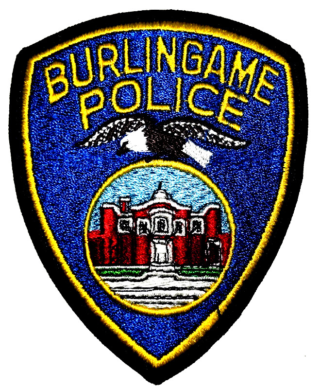 BURLINGAME – POLICE - CALIFORNIA CA Sheriff Police Patch LARGE HOME