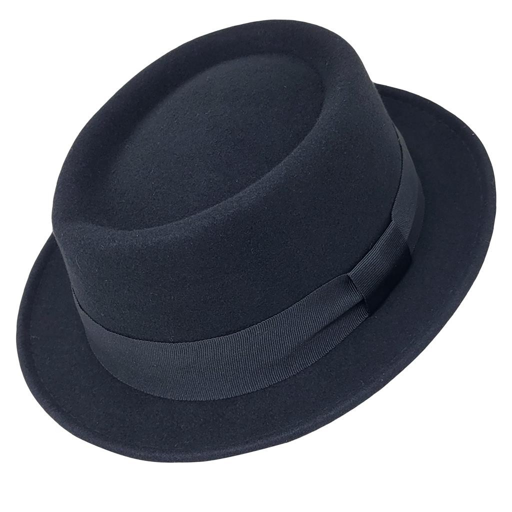 Shahin Handmade 100% Felt Wool Pork Pie Fedora Hat | Men & Women's