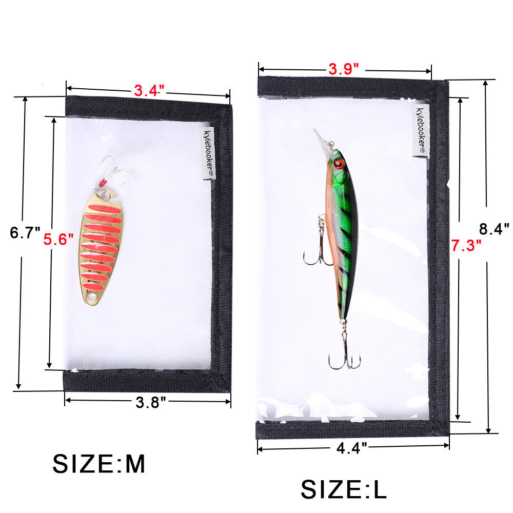 Kylebooker Lure Wraps Two Sizes PVC Clear Window includes 4 Lure Wraps