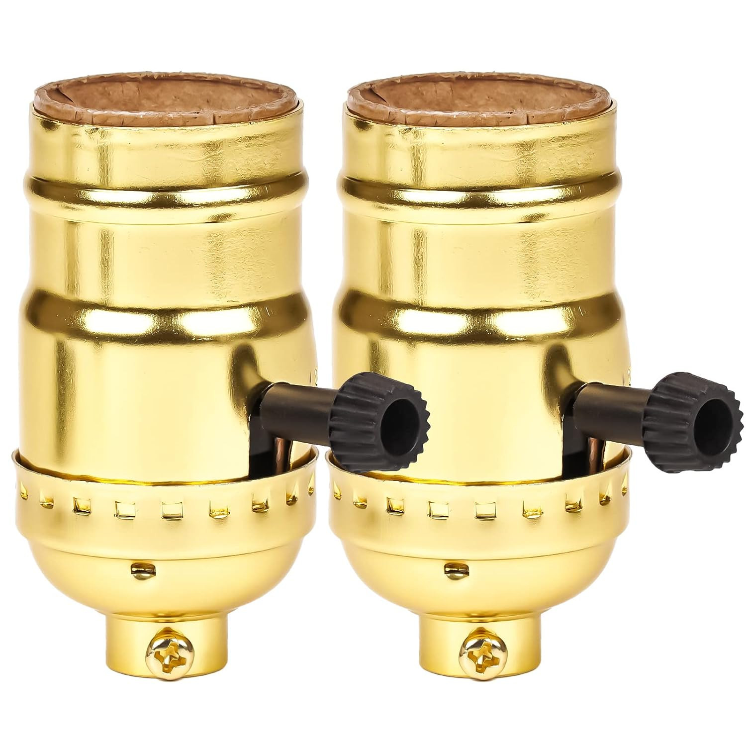 3-Way Lamp Socket Replacement,E26 Base UL Listed, Turn Knob for Low-Medium-High