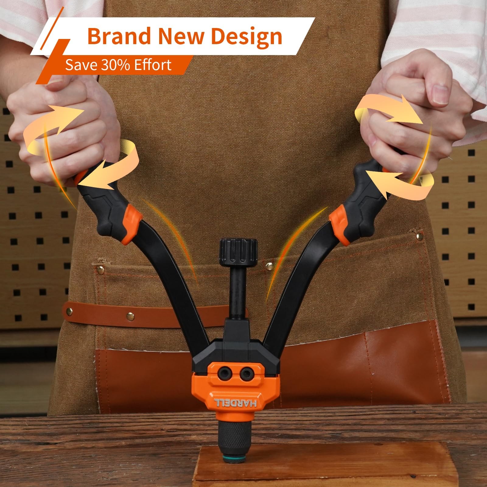 HARDELL Rivet Nut Tool, 14" Rivnut Tool with Upgraded Orange