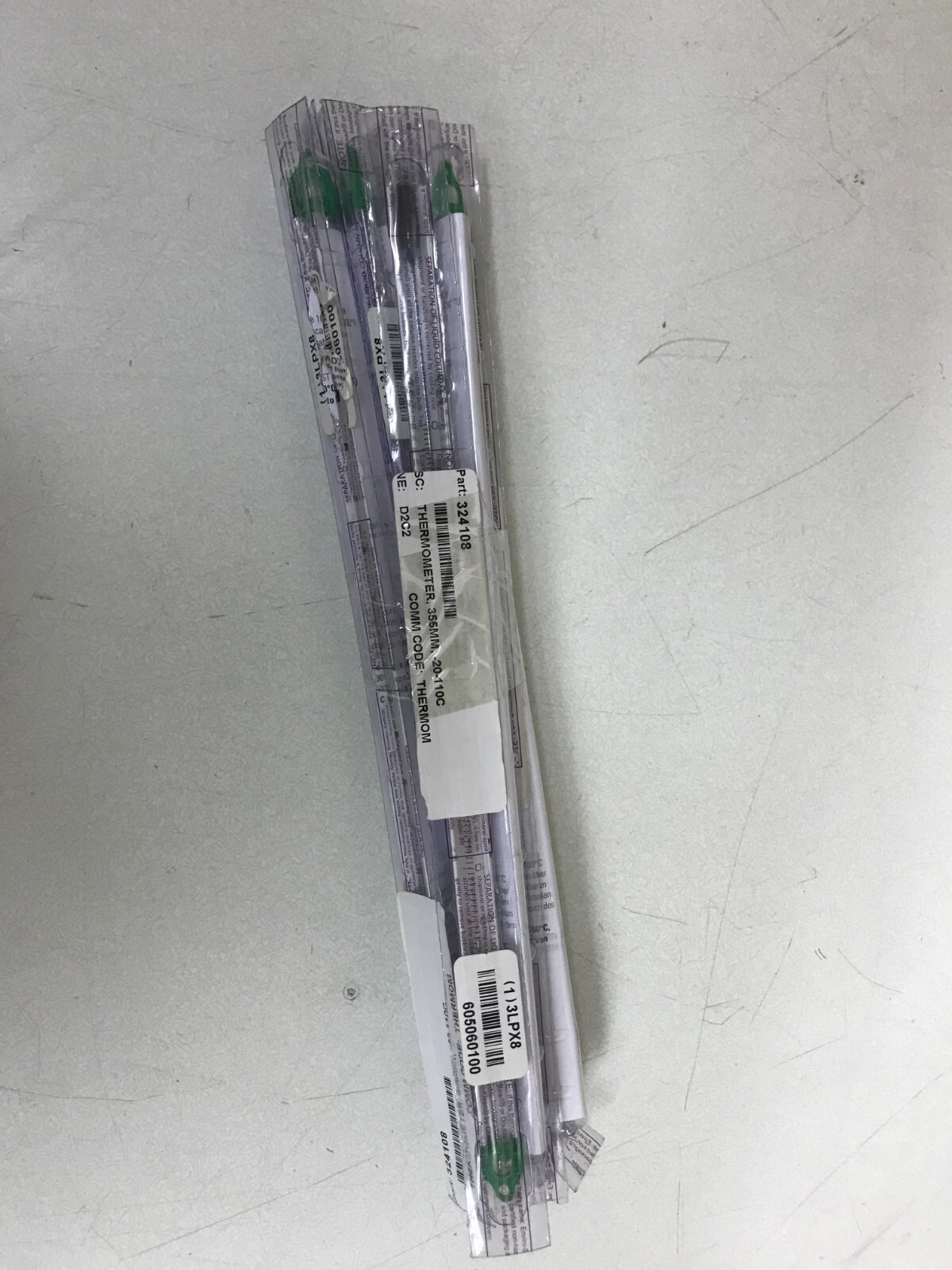 LOT of 8 NEW H-B Instrument Glass Thermometer 355mm -20-110C 3LPX8 605060100