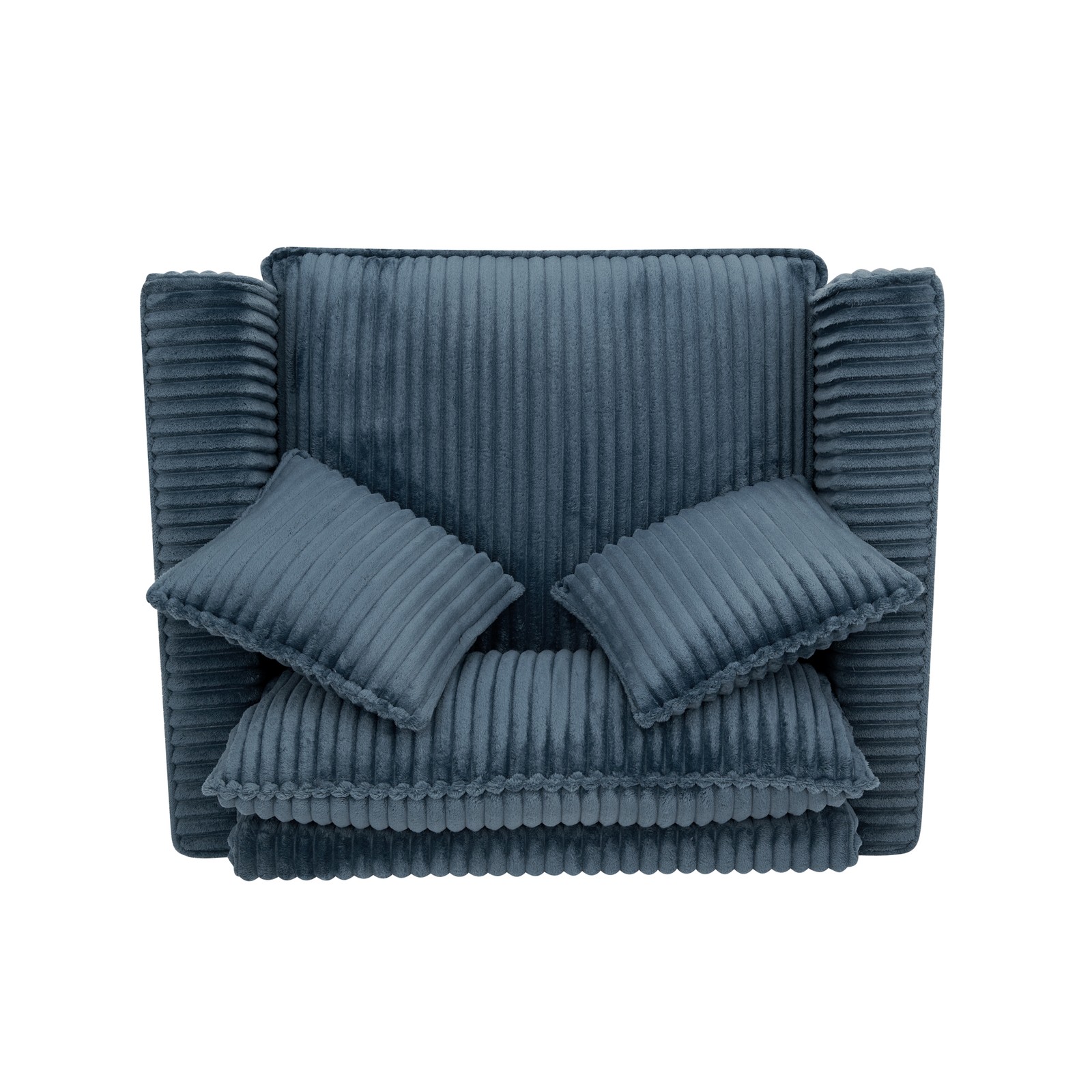 Single Person Sofa Chair with Backrest & Armrests - Blue