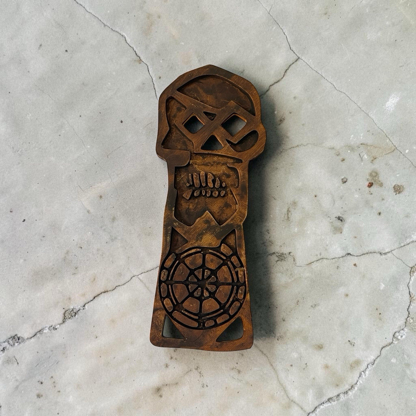 Goonies Weathered One Eyed Willie Copper Colored Bones Key Prop Replica Handmade