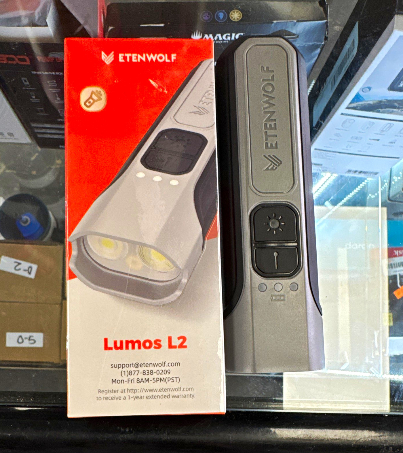 ETENWOLF Lumos L2 2000 Lumens LED Flashlight Rechargeable IP65 Gray