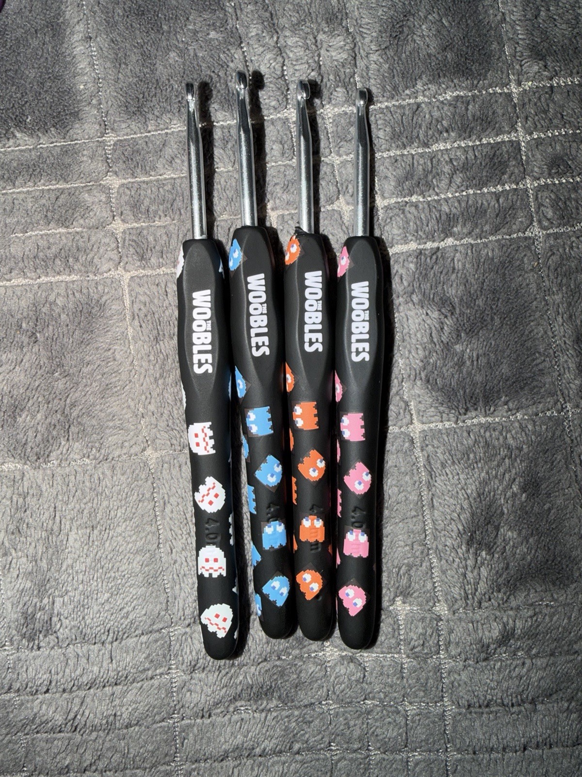 The Woobles Pac-Man Crochet Hooks 4mm Set of 4