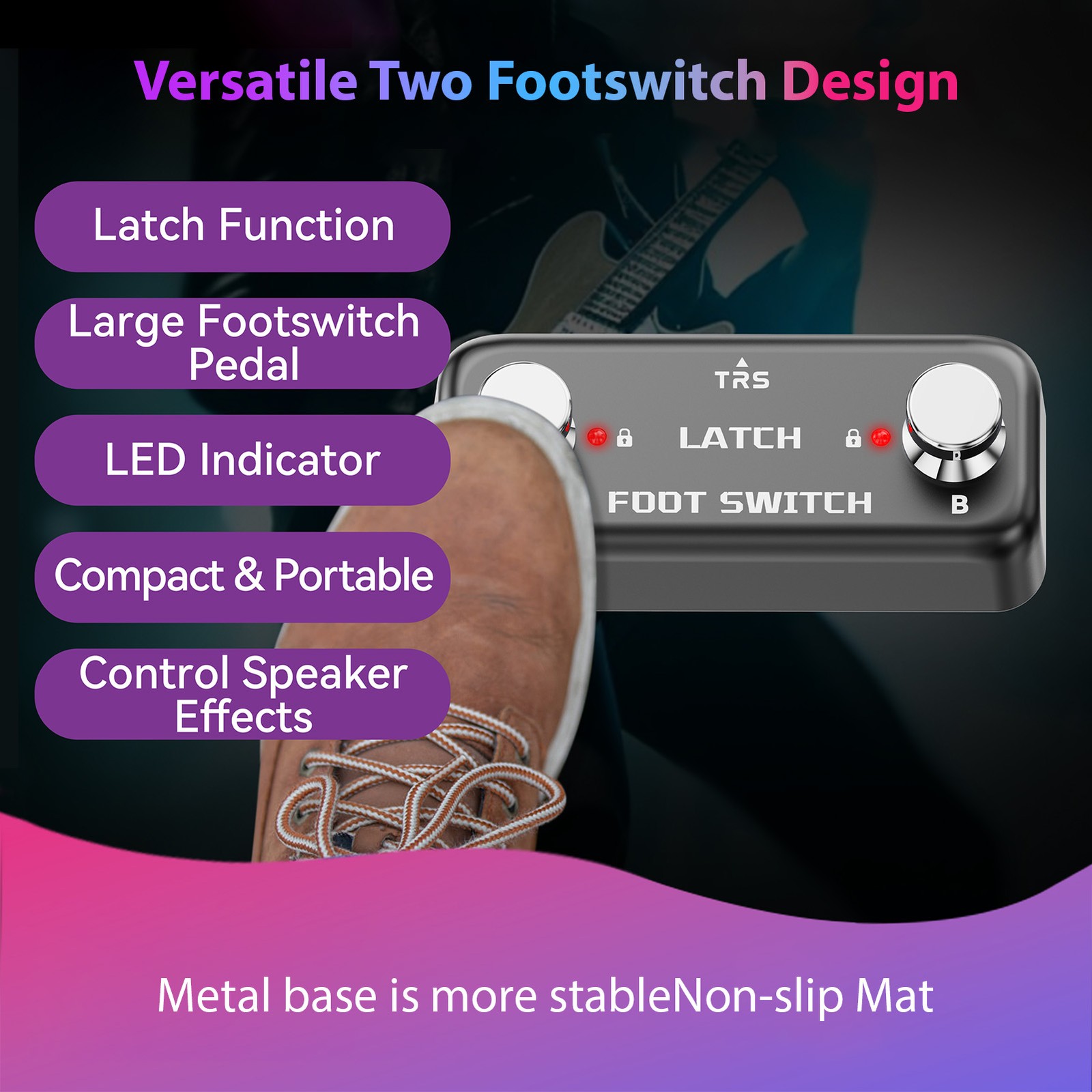 2 Footswitch Pedal Effect Controller Pedal A B Channel Footswitch With HHZL