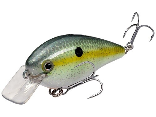 Strike King KVD 1.5 Hard Knock Squarebill Crankbait - Chartreuse Sexy Shad