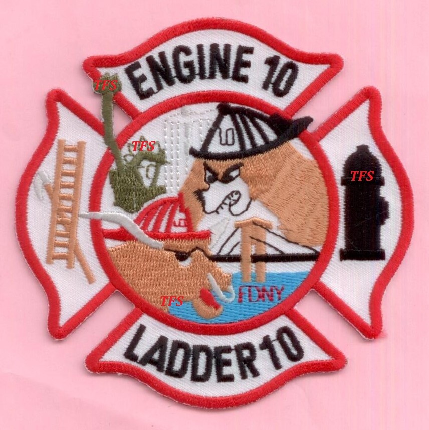 New York City Fire Dept Engine 10 Ladder 10 Patch Maltese