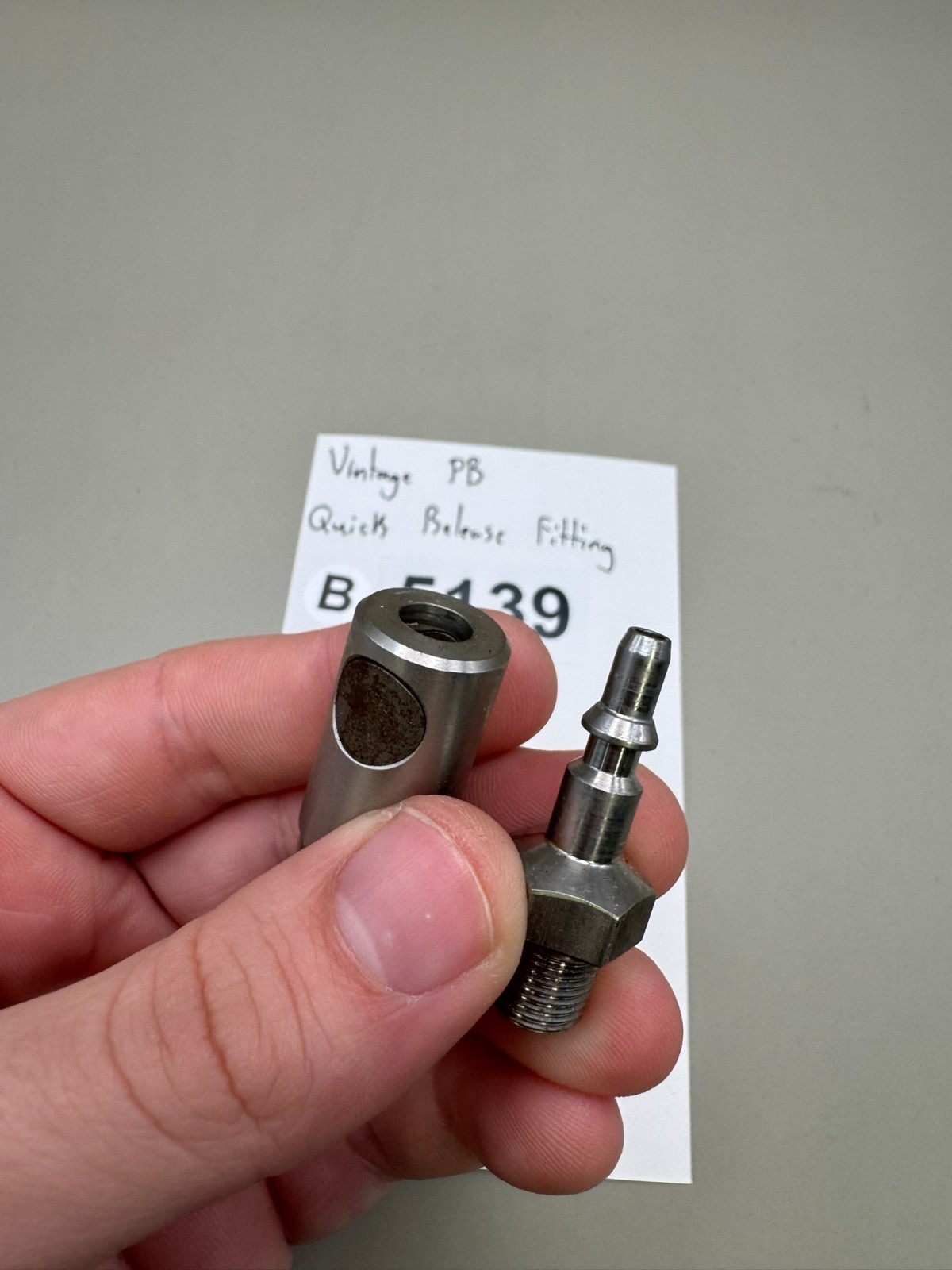 Vintage PB Quick Release Fitting-Gloss Silver
