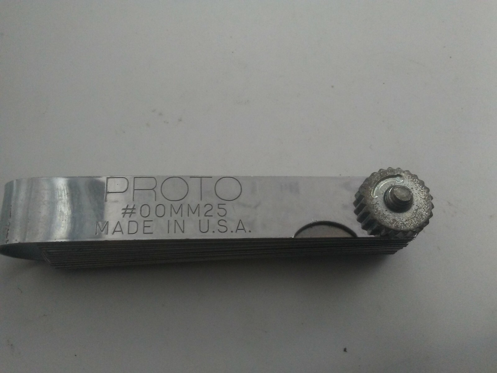 Proto #00MM25 Metric Feeler Gauge Set 1/2" x 3" Blades