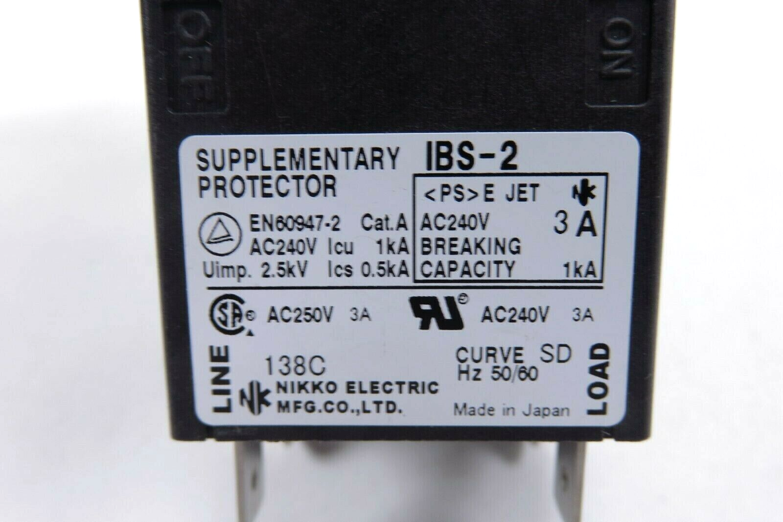 Nikko Electric IBS-2 3A Supplementary Protector