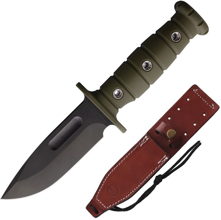 Main Street Luke Airman Fixed Knife 4.9" 1095 Cro-Van Steel Blade G10 Handle