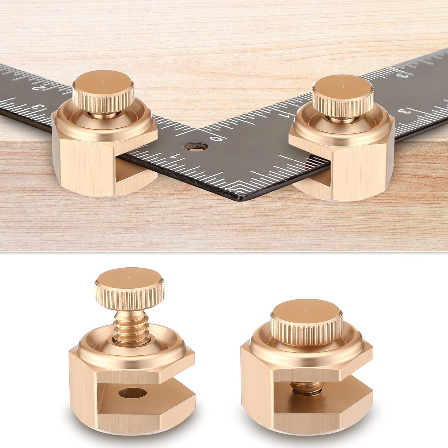 4 Pack Stair/Square Gauge Set for Framing Square, Stair Stringer Layout Tool for