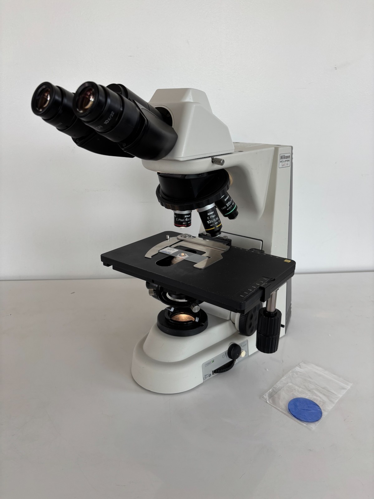 Nikon Eclipse 50i Microscope with 4X, 10X, 20X, and 40X Plan Objectives-Serviced