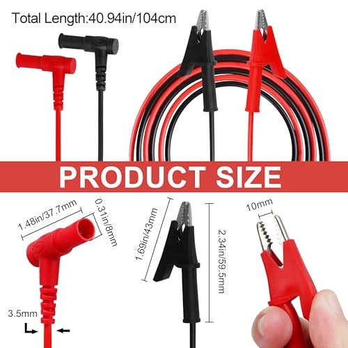 69381 Alligator Clip Test Leads for Klein Tools multimeter Replacement Leads