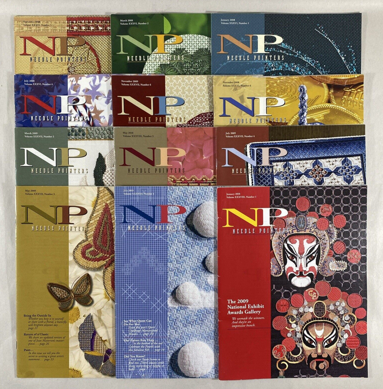 Needle Pointers Magazine Lot of 12 Issues Good Condition 2008 to 2010