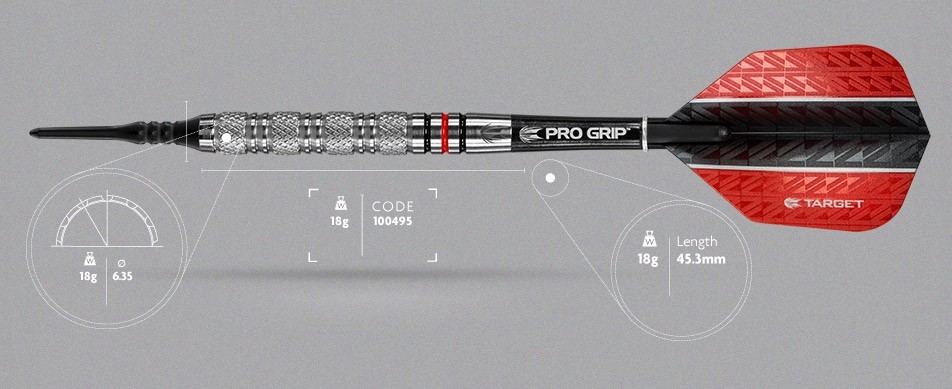 18 GRAM TARGET VAPOR-8 01 80% TUNGSTEN SOFT TIP DARTS