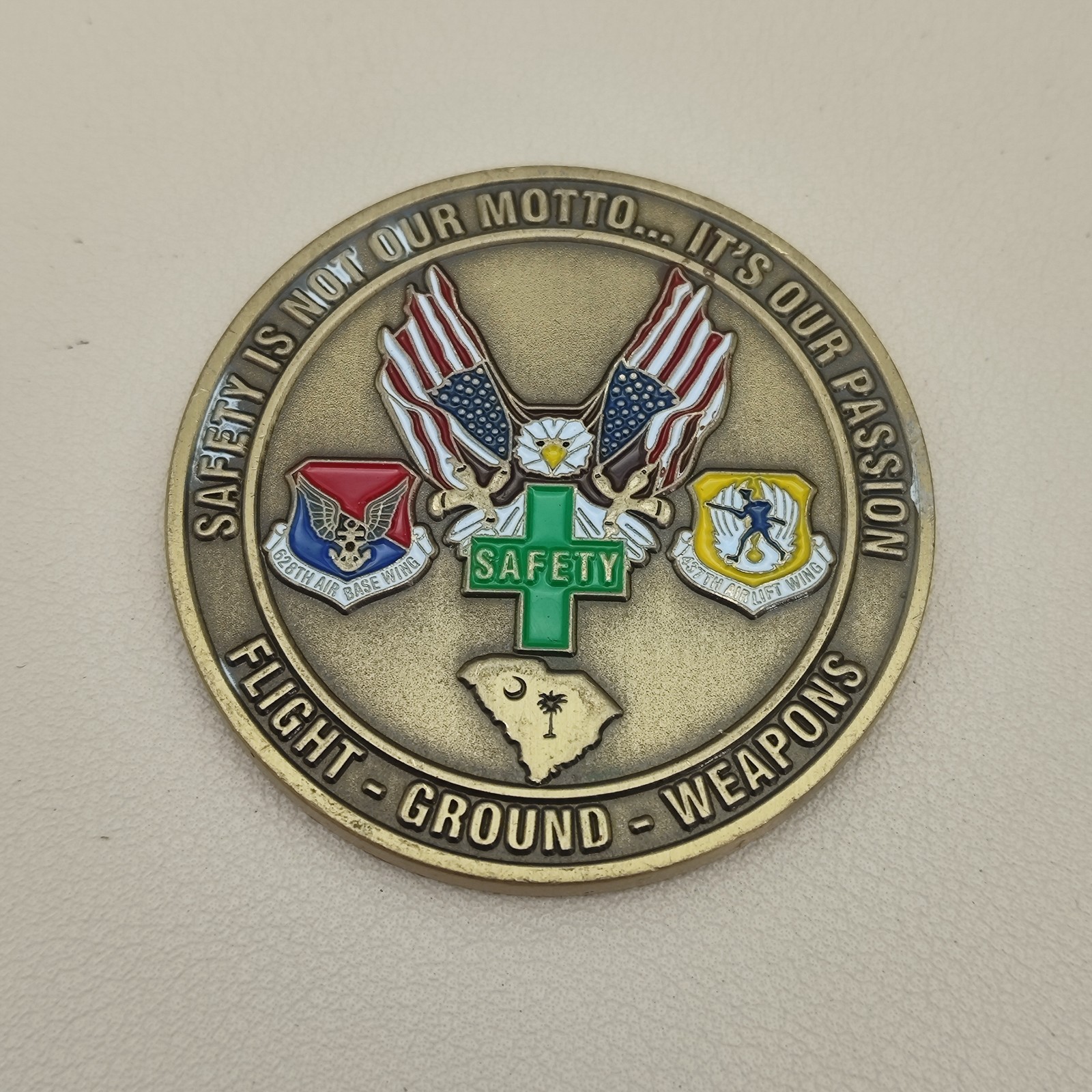 USAF Joint Base Charleston Safety Office Challenge Coin