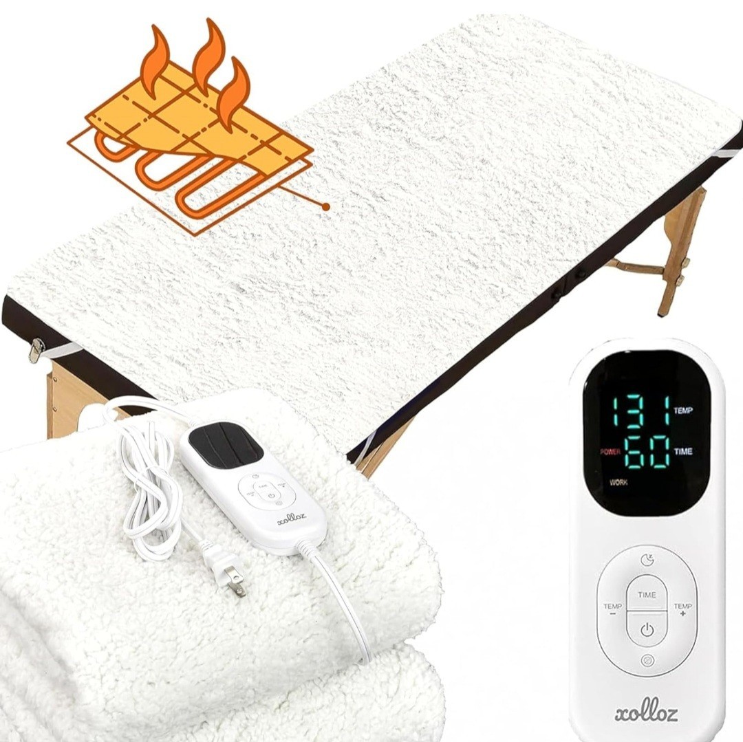Massage Table Bed Warmer Heating Pad w/6 Heat Settings & Digital Timer 71"X30"