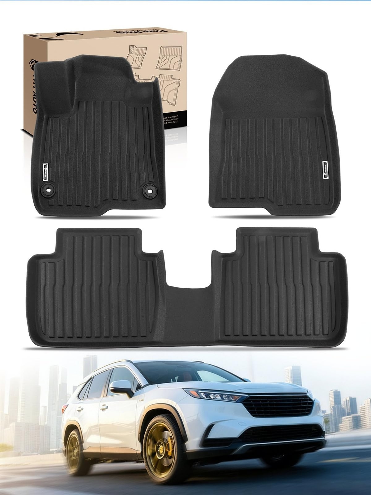 YHTAUTO Automotive Floor Mats Compatible with Honda HR-V 2023-2026, TPE Floor...