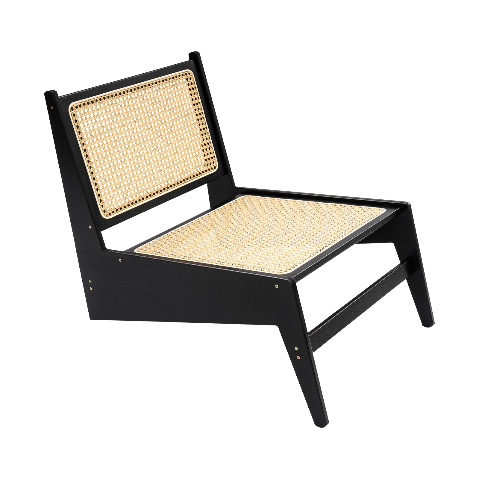 53x64x58cm Home Bamboo Chair Bamboo Accent Chair Comfy Bamboo Chairs Black