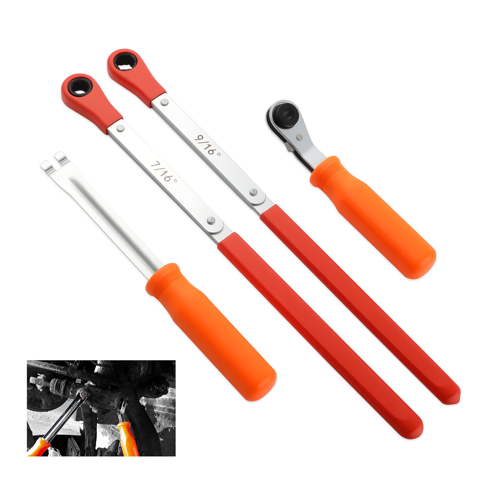 4-Piece Set Automatic Slack Adjuster Tool Set Wrenchs & Slack adjuster tools