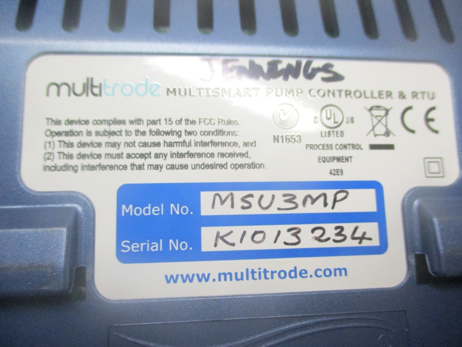 MultiTrode MultiSmart Pump Controller & RTU MSMDISP MSU3MP Parts or Repair