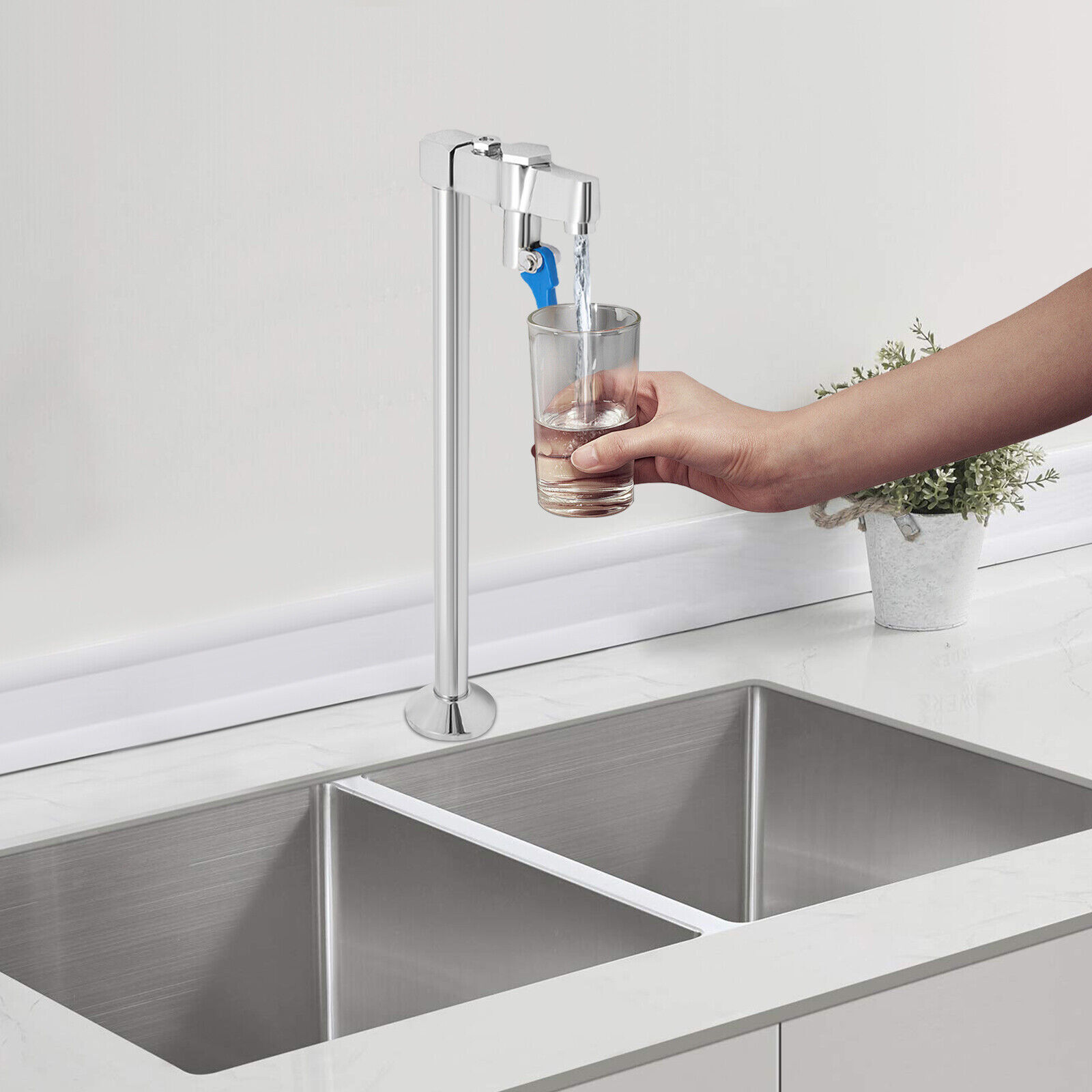 Vertical Glass Filler Faucet Glass Filling Water Station 14" Glass Filler Faucet