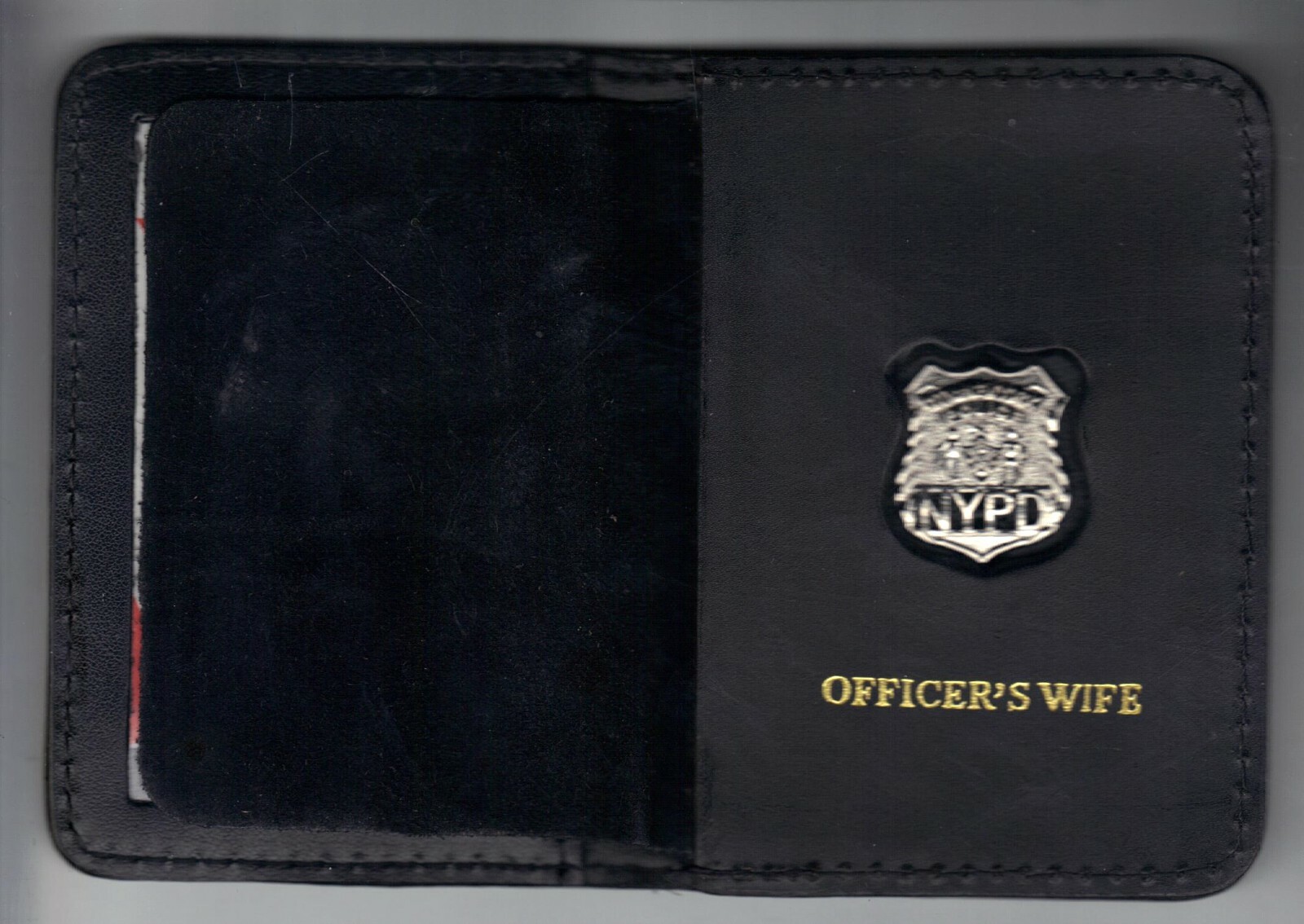 Police Officer's Wife 1-inch cut-out letters pin wallet