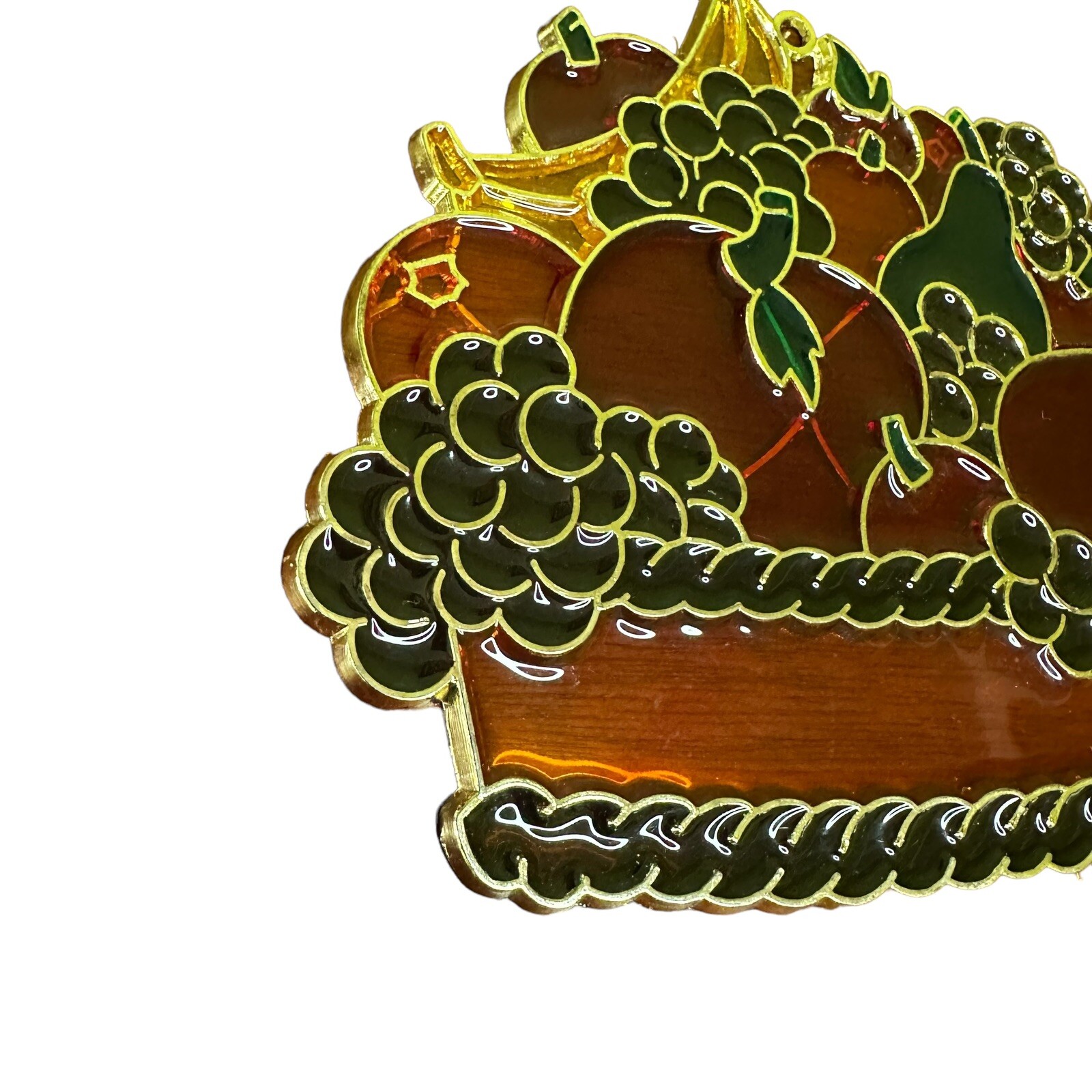 Fruit Basket Sun Catcher Window Decor 4.5”