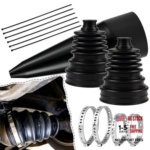 2PCS CV Boot Repair Kit with Stainless Steel Clamps & Expander Tool – Silicone