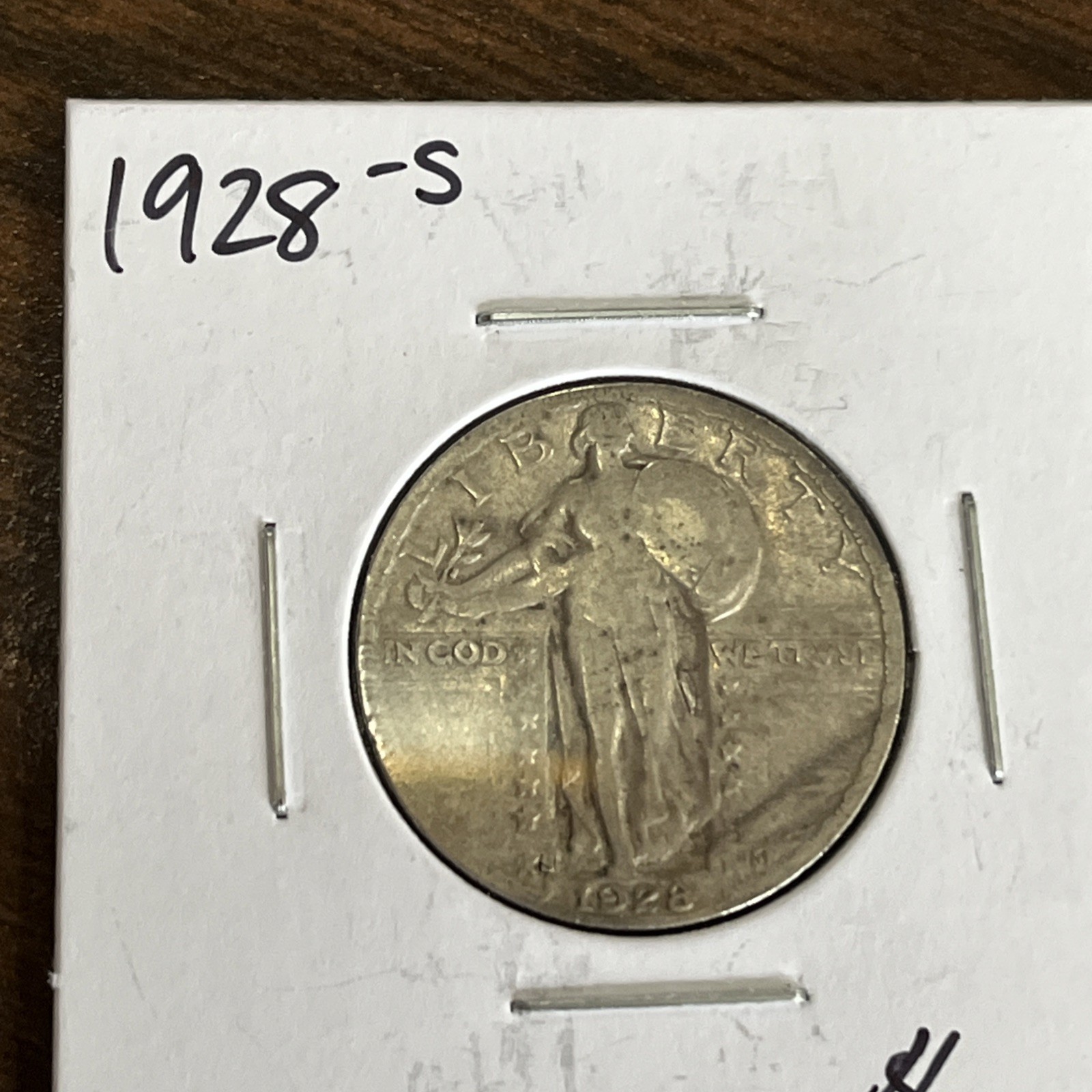1928-S STANDING LIBERTY SILVER QUARTER CHOICE XF ACTUAL COIN