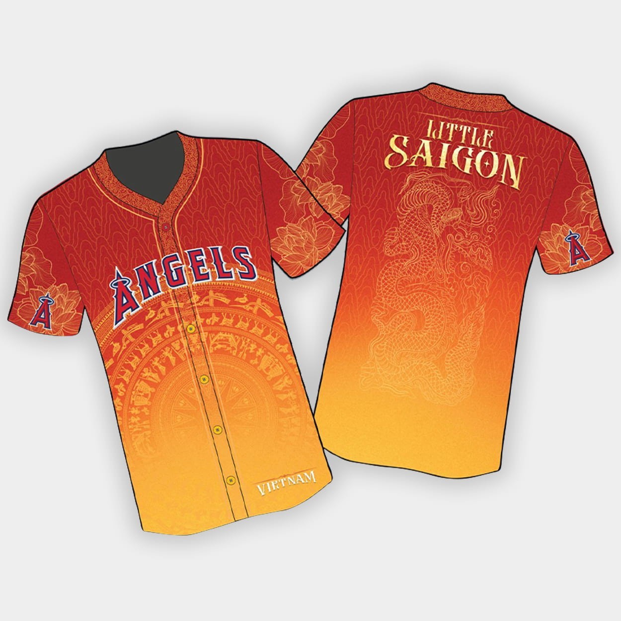 Custom Name - 2026 Angels Vietnamese Heritage Night Baseball Jersey - All Size