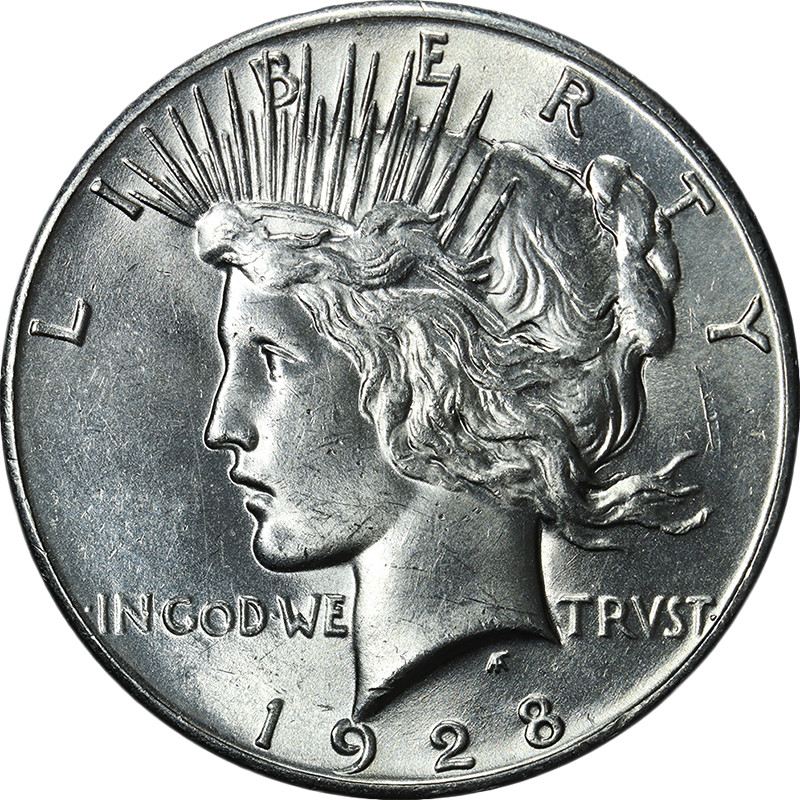 1928-P Peace Dollar Nice BU Great Eye Appeal Nice Strike