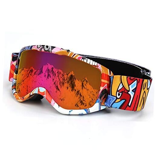 Kids Ski Goggles,Non-Slip Strap Snow Goggles,Snowboard Goggles Cartoon