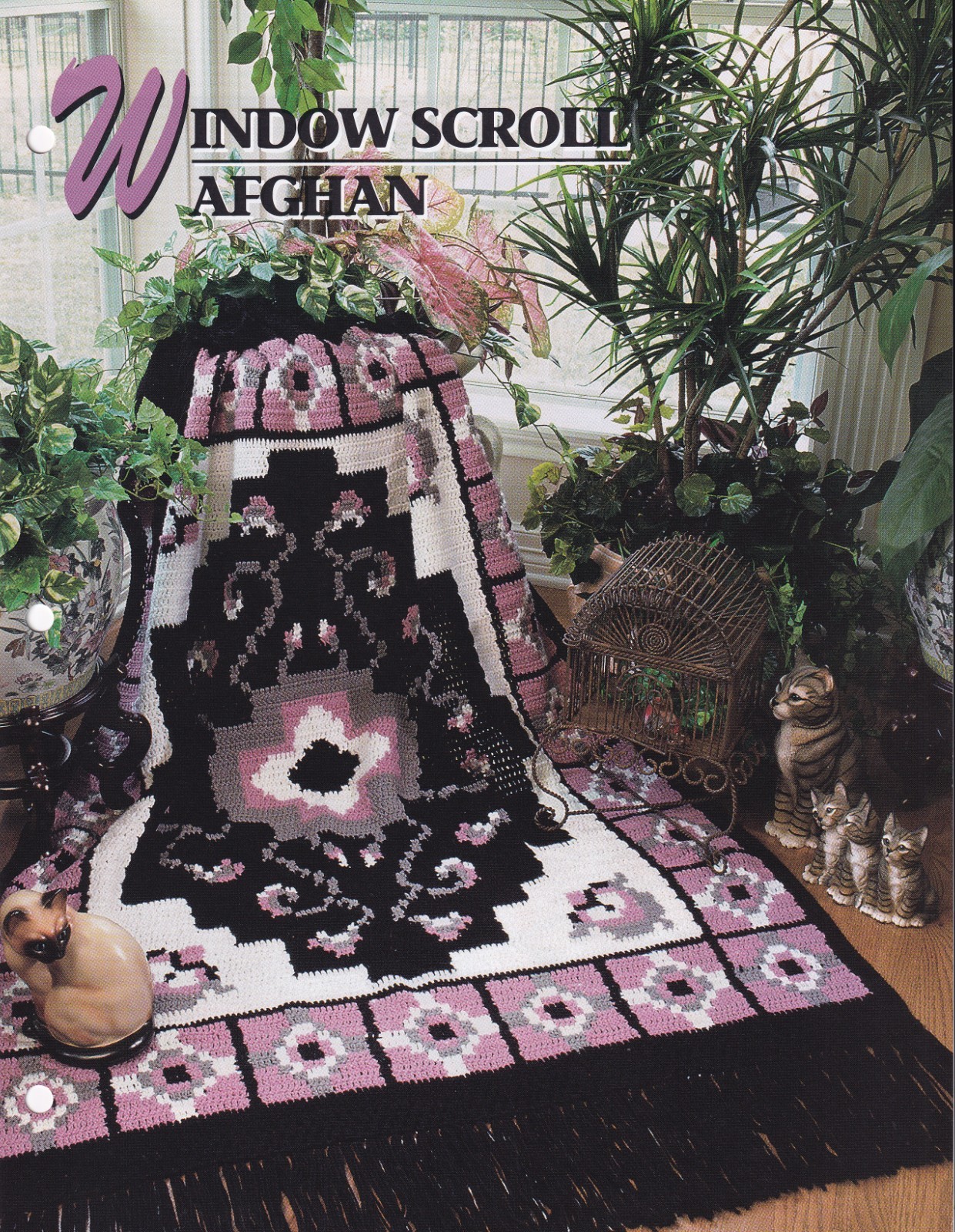 Crochet Afghan Pattern WINDOW SCROLL AFGHAN Instructions Annie's Club