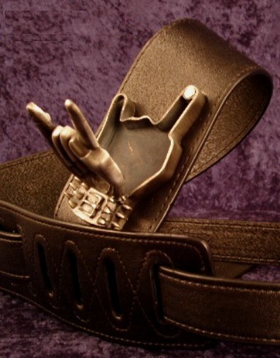 REBEL GUITAR STRAP METAL FIST PICK BOX - SYNYSTER GATES of AVENGED SEVENFOLD