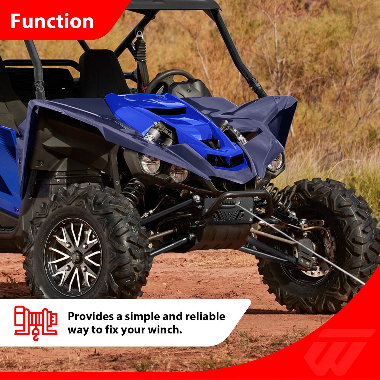 UTV Winch Mounting Bracket Fits Yamaha YXZ All Models（2016-2025）