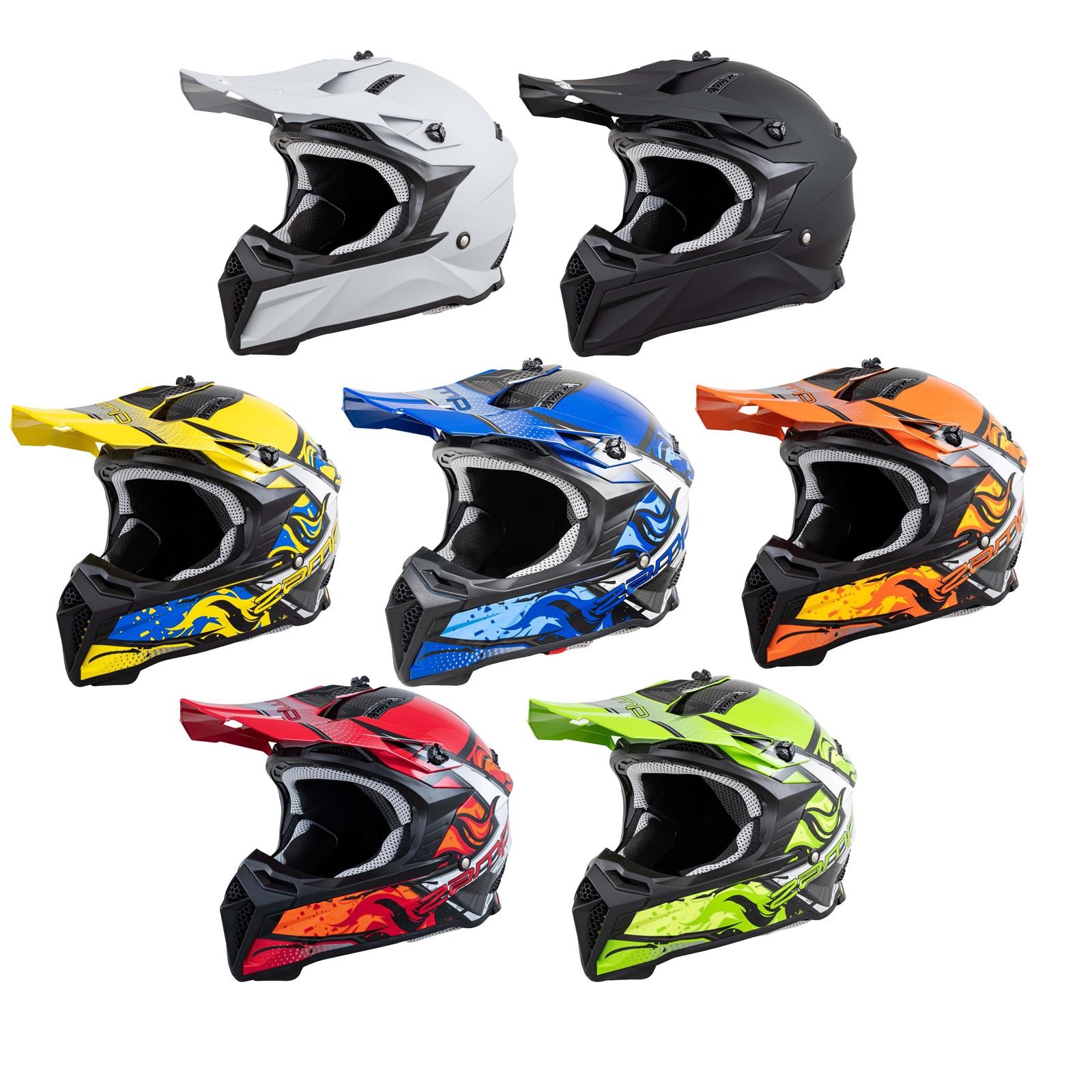 Zamp H777C02L Zamp FX-4 Motocross Helmet, Red, Large