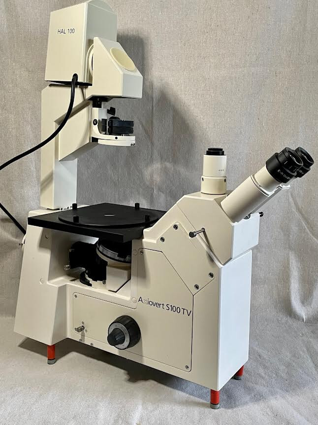 Carl Zeiss Axiovert S100 TV Inverted Phase Contrast Fluorescence Microscope