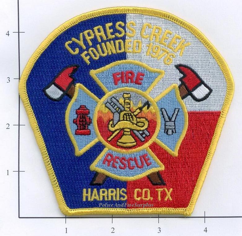 Texas - Cypress Creek TX Fire Dept Patch Fire Rescue