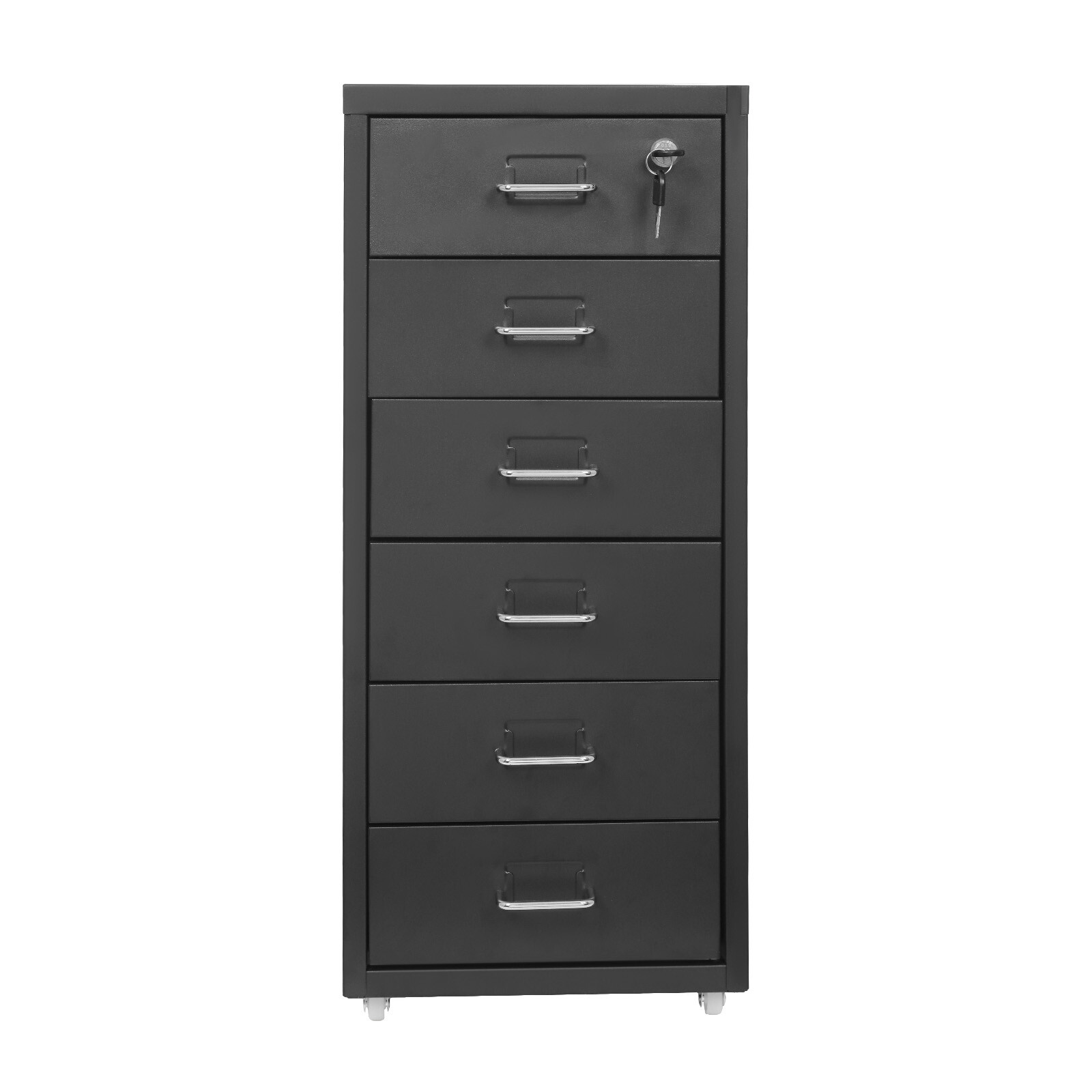 6 Tiers File Cabinet with Lock Metal Vertical Filing Cabinet for Office Home